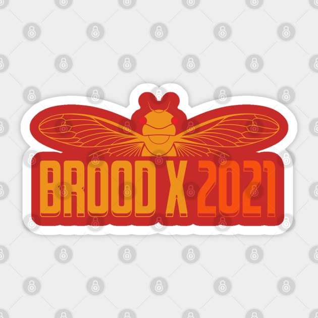 Cicada Brood X 2021 Reemergence Theme Minimalist Sticker by creative